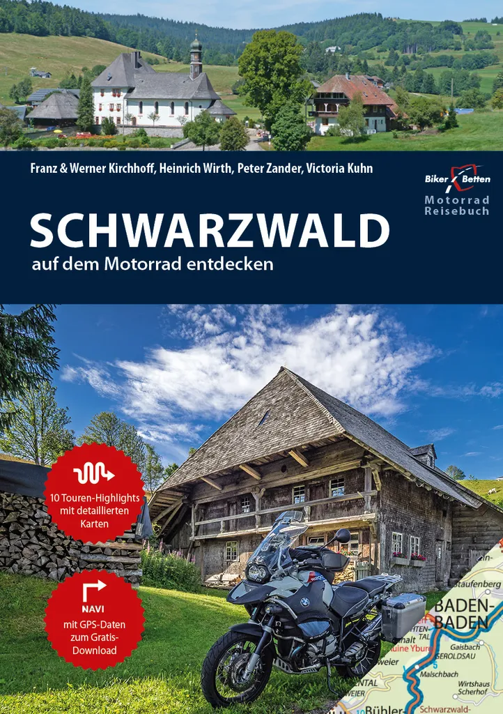 Guide Touristique Moto Schwarzwald avec Cartes de Relief et Road-books