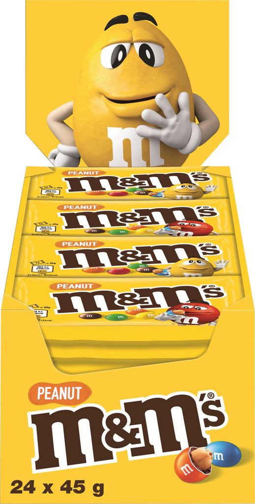 m&m's 5000159460293 M&ms Peanut 24x45g Beutel Obrázok produktu 