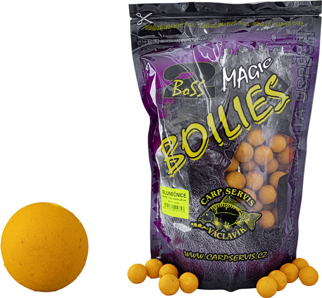 Karpfen Servis Václavík boilies Boss2 Magic Sonnenblume 25mm 1kg
