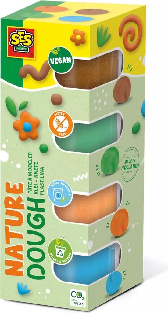 SES CREATIVE Knete Feel good Nature 4x90g Produktbild 