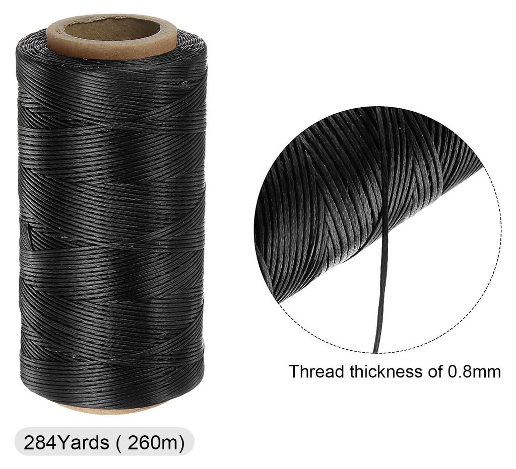 N?hgarn fš¹r Polsterarbeiten 284 Yards 260m Gewachstes Polyester-N?hgarn Abriebfestes, dehnungsarmes Stickgarn Schnur Baumwollgarn fš¹r Quilten...
