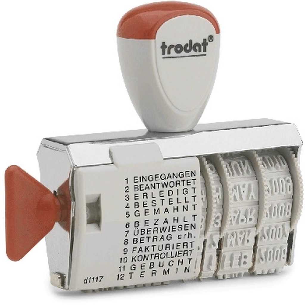 trodat Wortbandstempel 1117, mit Datum Produktbild 