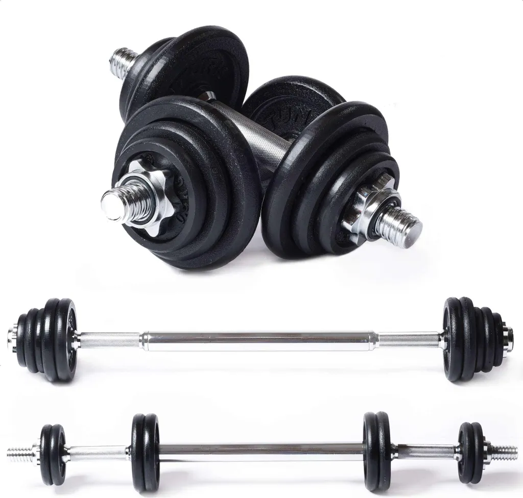 Lot D'haltères à Eau 10 Kg (paire) – Musculation, Cardio, Tronc – Réglables Pour La Maison Ou La Salle