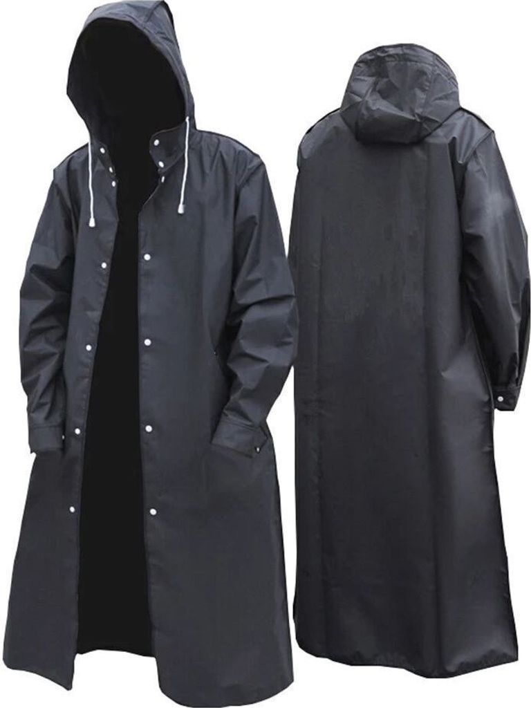 Männer Camping Hoodie Regenmantel Langer Regenmantel Produktbild 