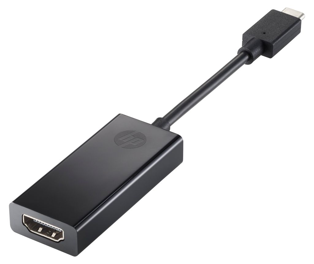 HP USB-C zu HDMI 2.0 Adapter 1WC36AA – kompakt, schwarz Produktbild 