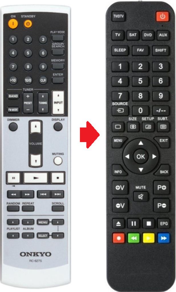 Ersatz Fernbedienung für Onkyo RC-627S - Für A9155 / A9355 Produktbild 