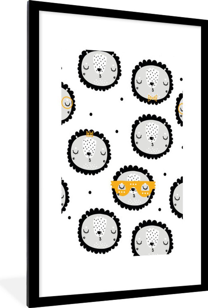 MuchoWow® MuchoWow® Gerahmtes Poster Löwe - Muster - Kind - Produktbild 