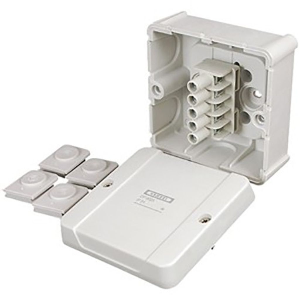 HENSEL Klemmenkasten 2,5qmm 5f Kst 88x88x49mm AP