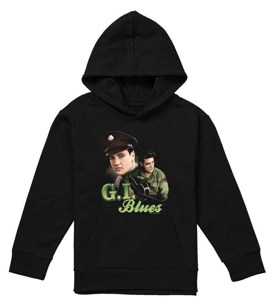 Elvis Presley - "G.I. Blues" Kapuzenpullover für Kinder TV33164 (116) (Schwarz)