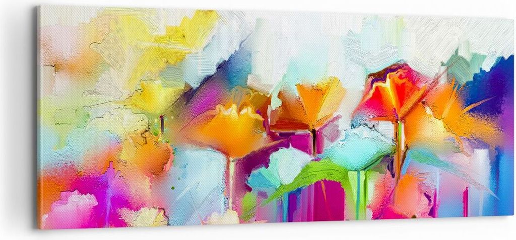 Bild auf Leinwand - Leinwandbild - Blumen Wiese Sommer - Produktbild 