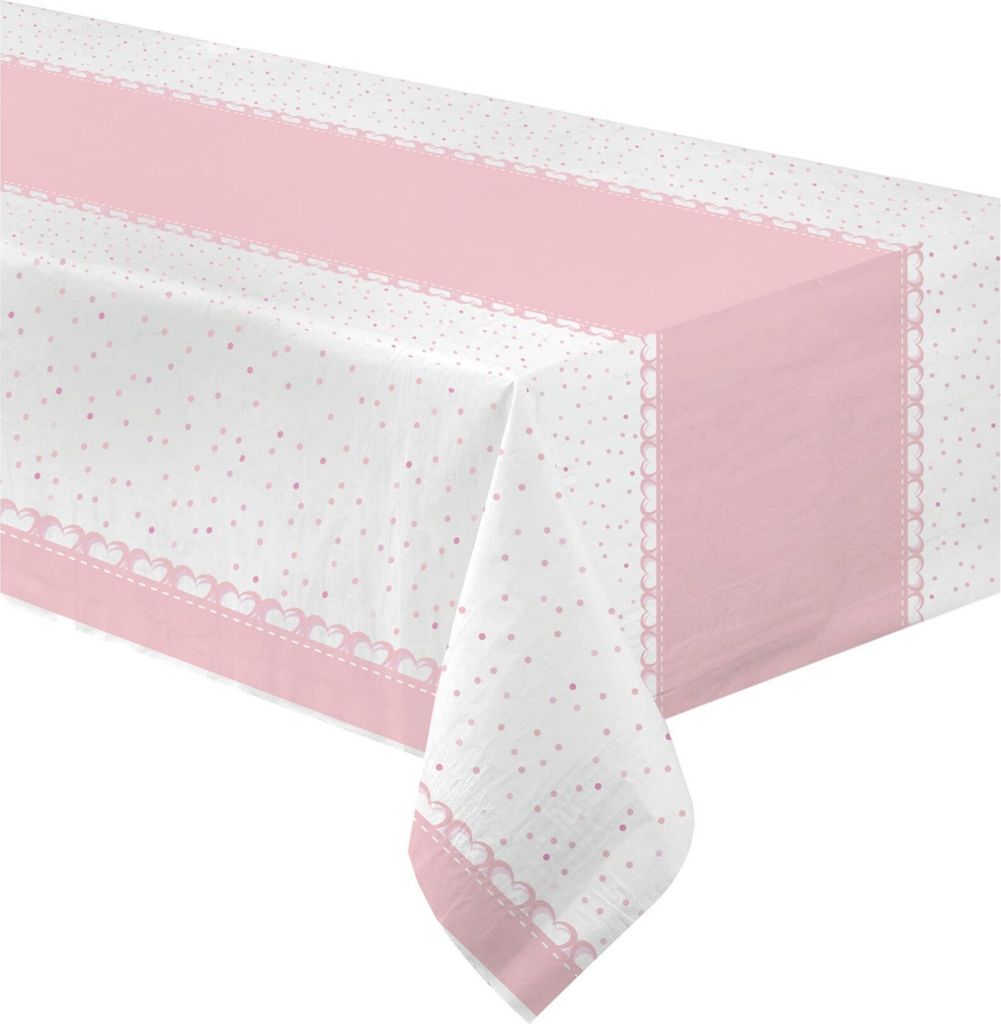 Tischdecke Tischdekoration Partydeko rosa 120 x 180 cm -