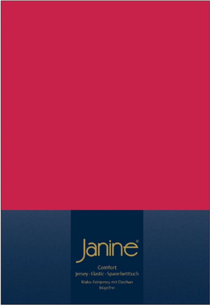 Janine JERSEY Spannbetttuch- 5007 200 X 200 rot