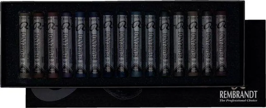 Pastels foncés pour esquisse et ombrage texture douce lot de 15 craies
