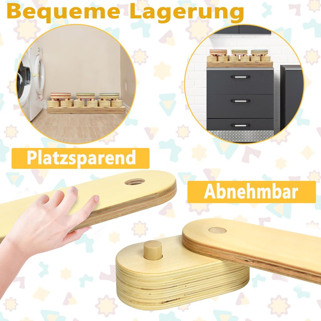 YUENFONG dětská balanční kladina s 6 balančními kameny, Obrázek produktu 8