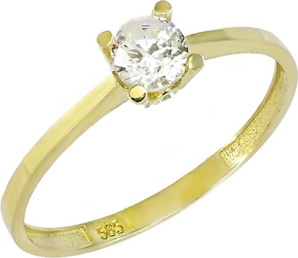 Goldring Glare1240 585er Gold mit Zirkon Ringgröße 66, Produktbild 