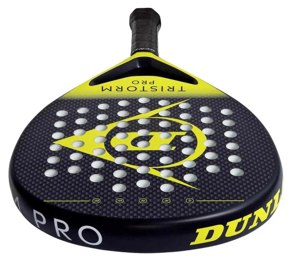 Raquette de Padel Dunlop Polyvalente en Carbone Tristorm Pro Or 365 gr