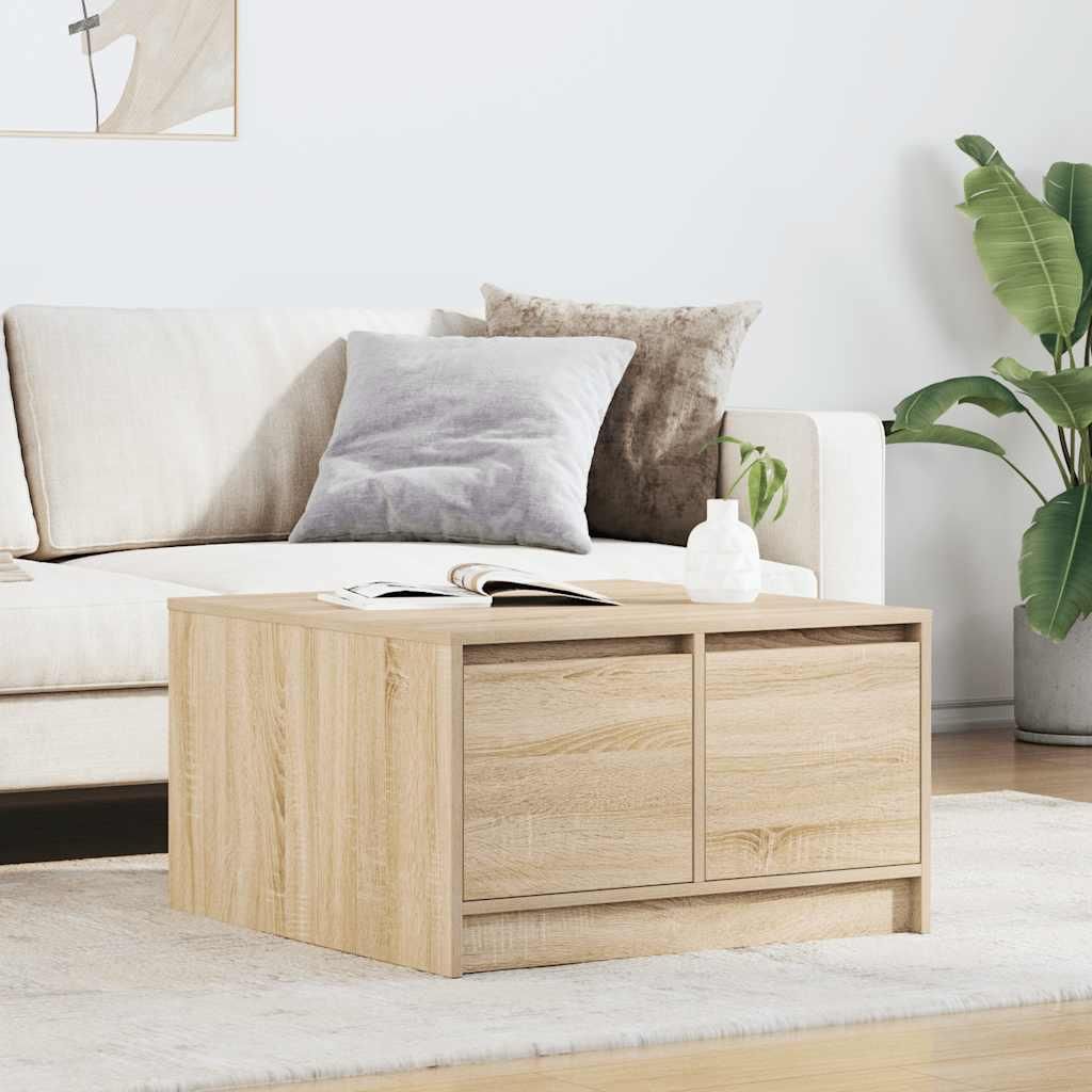 Maison Exclusive - Couchtisch mit Schubladen Sonoma-Eiche 70,5x70x40 cm