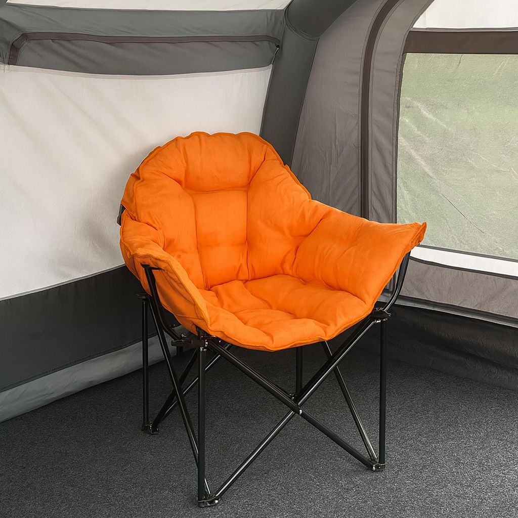 Klappbarer Komfortsessel mit weichem Velvet Bezug