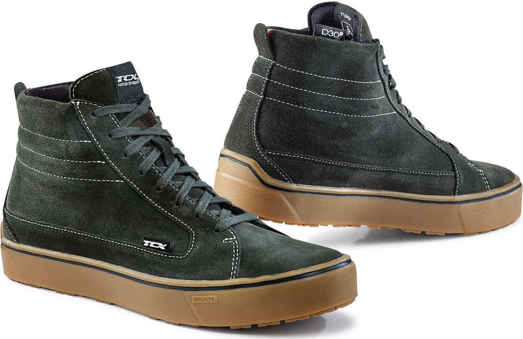 TCX Street 3 Wasserdichte Motorradschuhe, dunkelgrün, 40