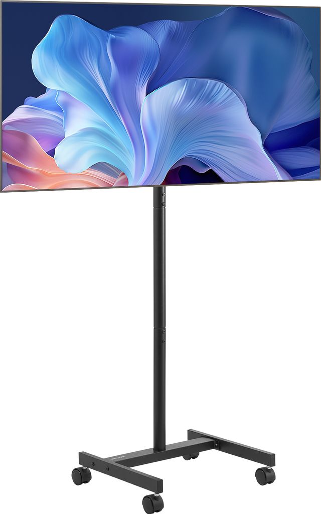 VEVOR Rollbarer TV-Ständer für 431,8–1397 mm große Flach- und Curved-Fernseher bis 20 kg (max. VESA 200 x 200 mm) für Wohnzimmer, Schlafzimme...