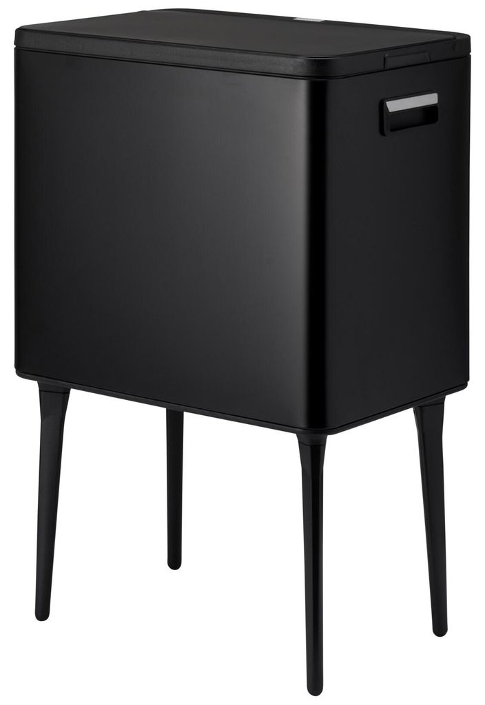 Poubelle automatique, 35 l, métallique - noire Image du produit 