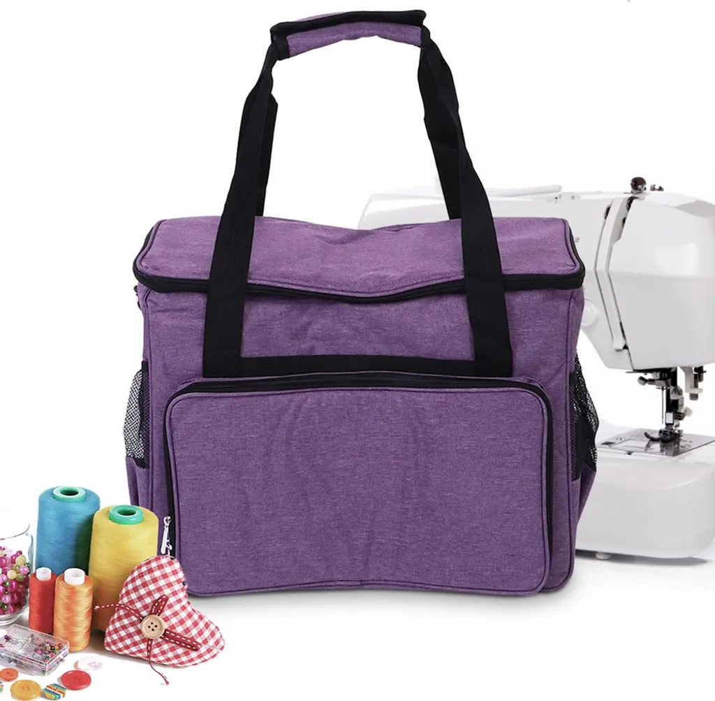 Housse de protection violette avec compartiments pour couture et loisirs - 4