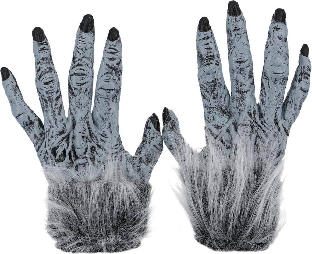 Smiffys - Kostüm Handschuhe Halloween - Herren/Damen Uni SM2905 (Einheitsgröße) (Grau)