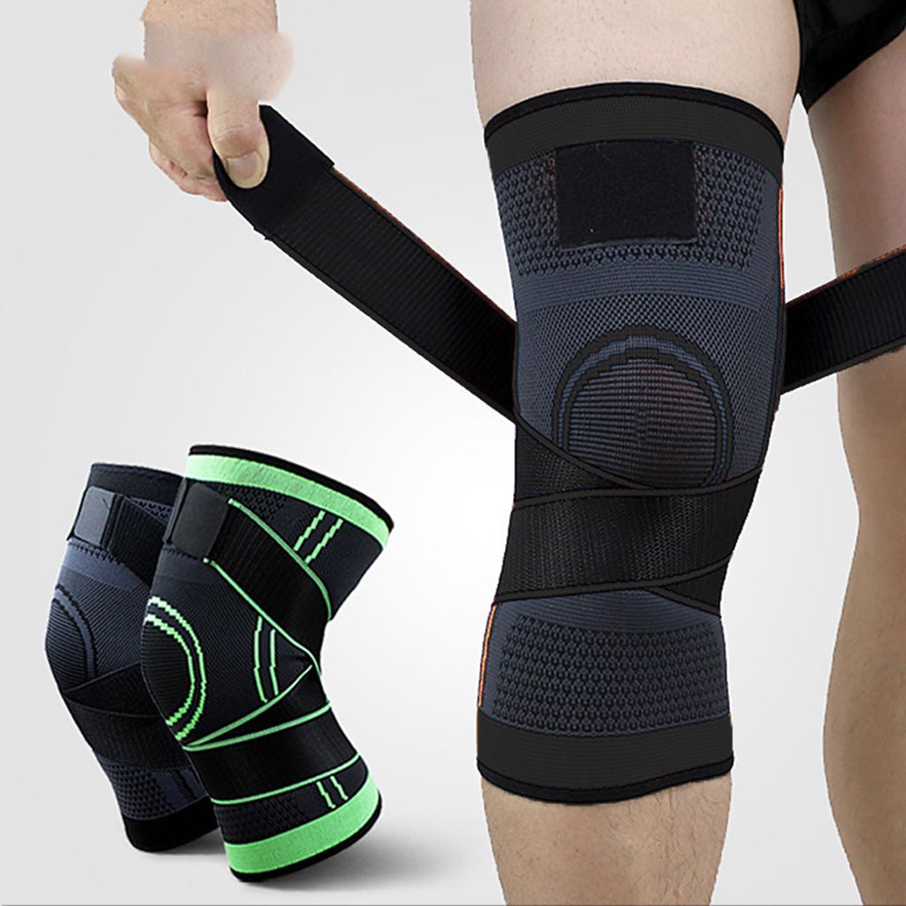 Kniebandage Für Meniskus, Ligament Und Kompression Dank Elastischem Band, Das Das Knie Stabilisiert Und Lindert, Verstellbare Sport-Kniebandage Für Herren Und Damen, Inkl. 2 Elastische Bandagen