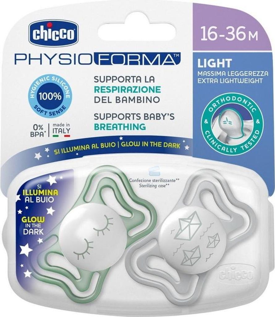 Chupete de silicona Chicco PhysioForma, para bebés de 16 a Imagen del producto 