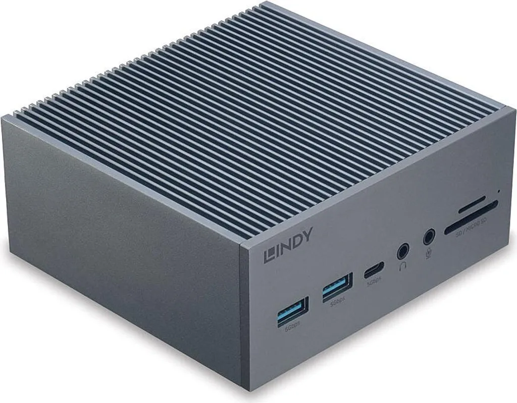 Station d'accueil Lindy USB 3.2 Type C avec adaptateur secteur inclus