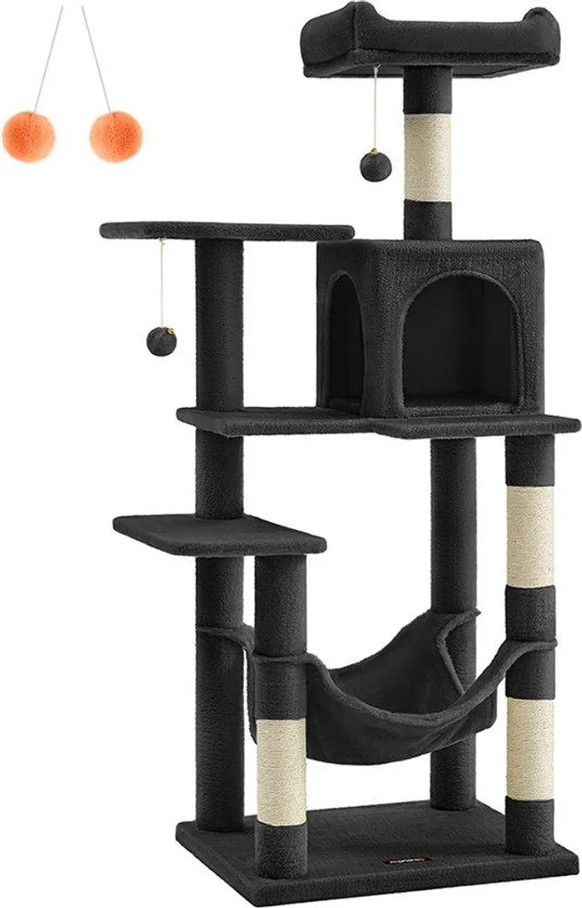 Griffoir géant pour chat Rootz 143 cm - Arbre de repos multi-niveaux