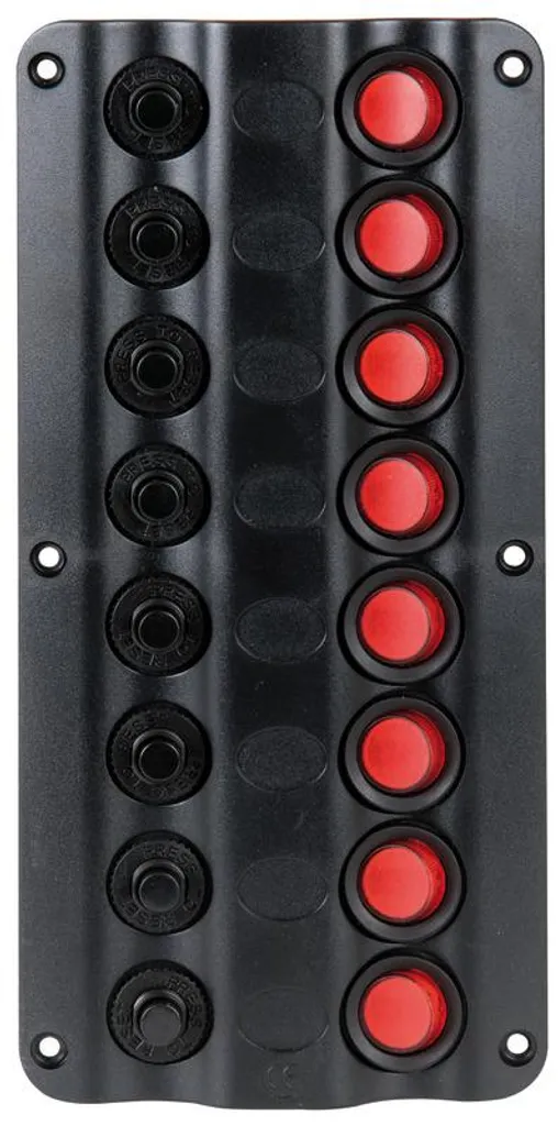Tableau Électrique 8 Interrupteurs Wave Lumineux pour Réseau 12V et 24V