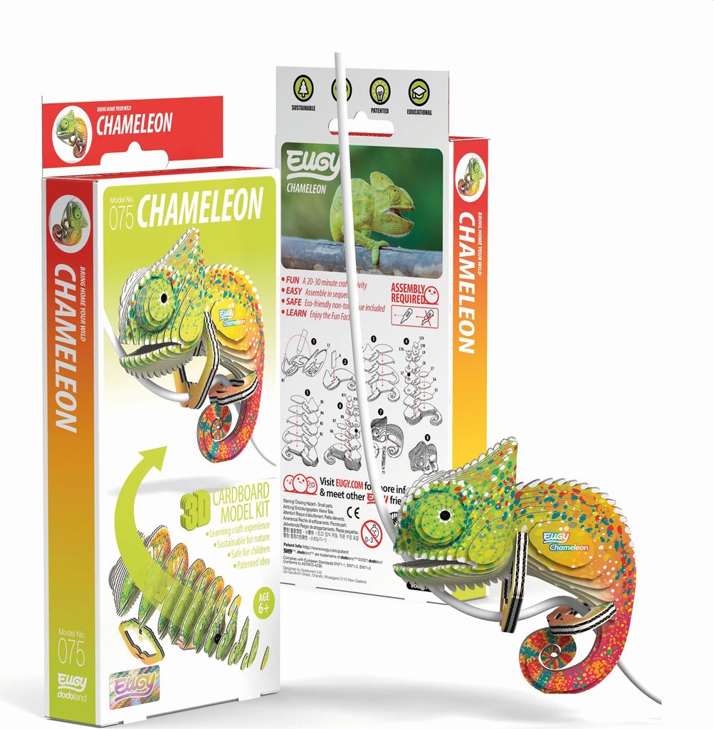 EUGY - 3D Bastelset Chamäleon Produktbild 