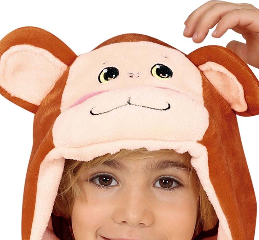 Zzcostumes Roter Affen-Kostüm Overall – Für Kinder 5-6 Jahre (Unisex, Langarm, Strick)