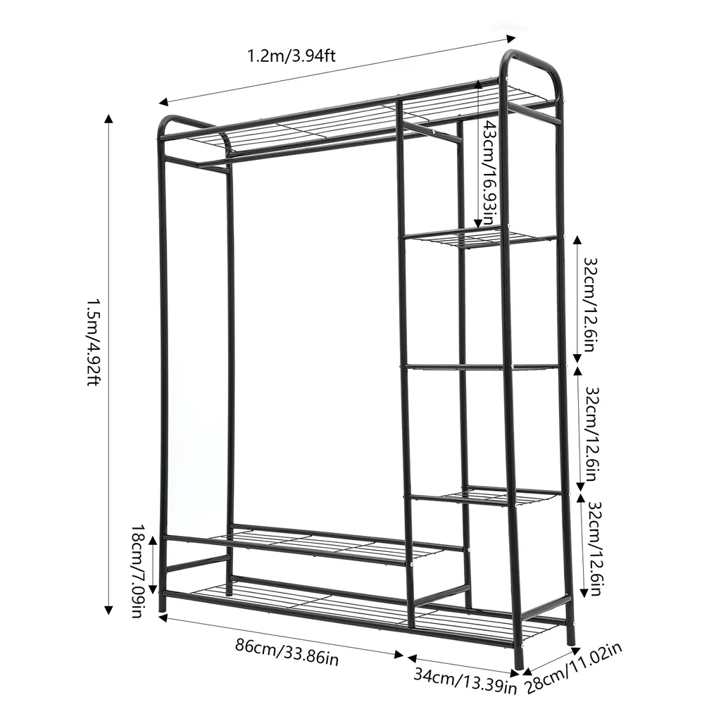 Dressing indépendant 7 niveaux pour optimiser le rangement chambre