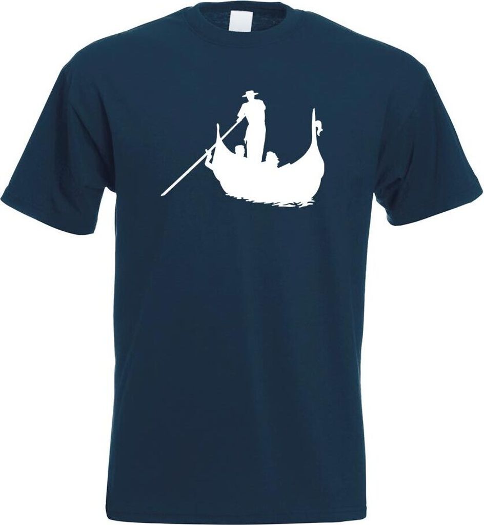Kiwistar - T-Shirt - Navy - Gondel Venedig Gondola Herren Funshirt Bedruckt Design Sprüche Spruch Motive - mit Motiv Bedruckt - Funshirt Design - ...