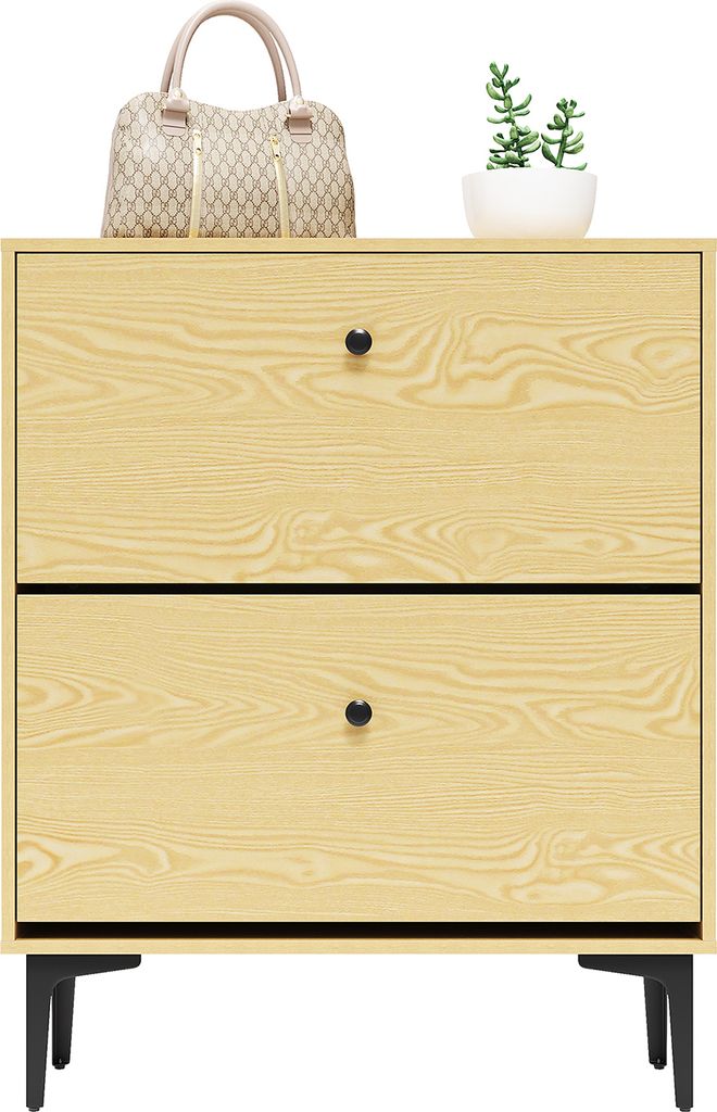 SONNI 80x30x95cm Eichefarben Schuhschrank Klappbares Schuhregal Aufbewahrung Schuhregal