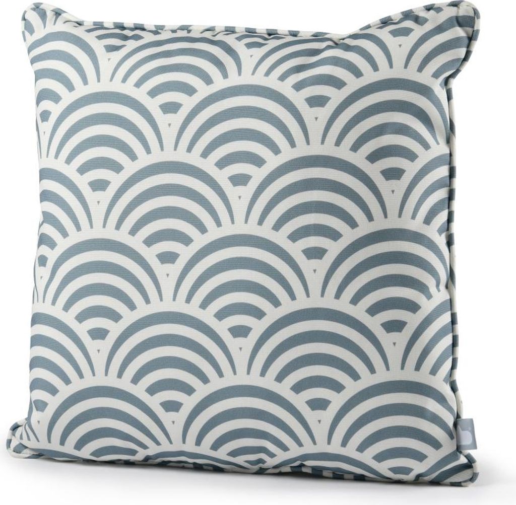 Extreme Lounging - B-Kissen-Muster - Lounge- und Dekokissen - Indoor und Outdoor - UV- und wasserbeständig - 50x50cm -Muster Shell Seam Blue