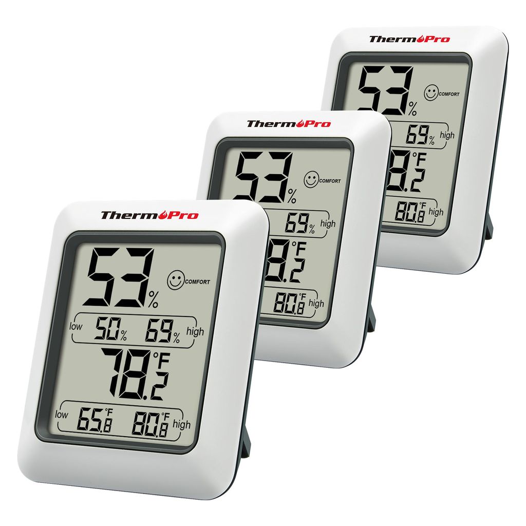 ThermoPro TP-50-3 Digitales Thermo-Hygrometer im 3er Set Produktbild 