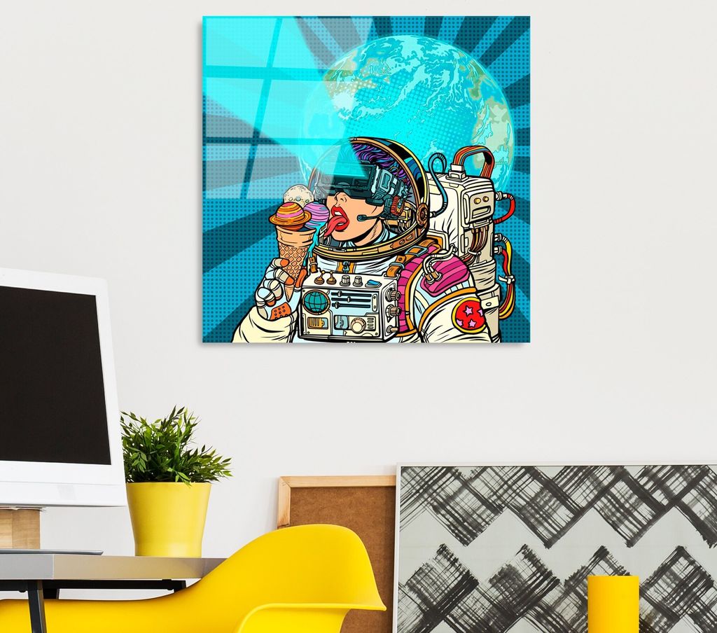 Wallity, UV-831 - 50 x 50, Dekorative Malerei aus gehärtetem Glas, Mehrfarbig, 100 % gehärtetes Glas, 50 x 50 cm