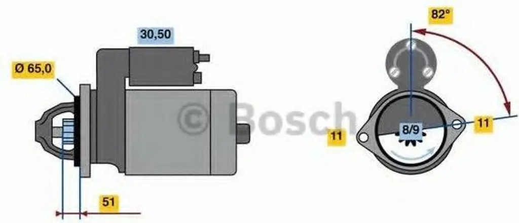 Démarreur BOSCH 12V pour SUBARU Impreza et Forester - Fiabilité OEM