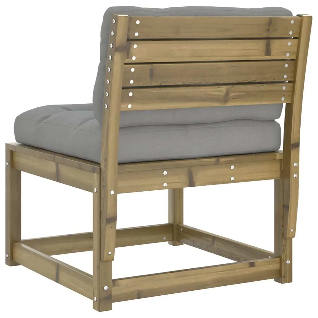 Divano Scandinavo da Giardino in Legno di Pino - Arredo Outdoor Elegante - 7