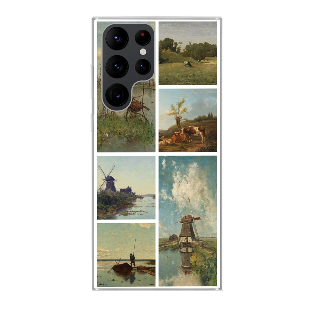 MuchoWow Handyhülle Schutzhülle Hülle für Samsung Galaxy S22 Ultra Kunst - Collage - Niederlande Silikon Softcase Handy Hülle - Abbildung