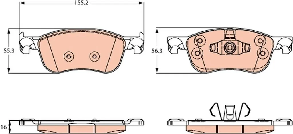 Stop aux bruits de frein : Plaquettes TRW GDB2261 pour FORD Fiesta Mk7