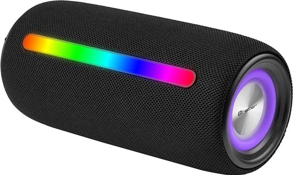 Enceinte TWS Tracer Stripe Bluetooth avec éclairage RGB synchronisé Noir