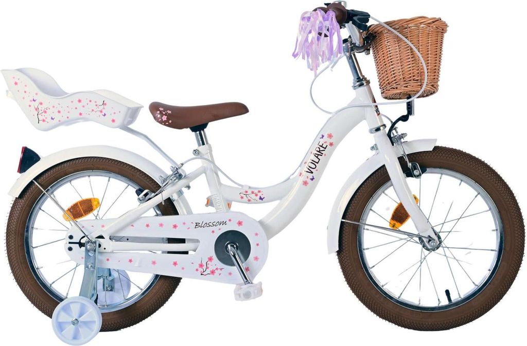 Volare Blossom Kinderfahrrad - Mädchen - 16 Zoll - Weiß - Produktbild 