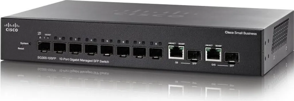 Cisco Small Business SG350-10SFP Switch Managé L2/L3 10 Ports SFP Noir
