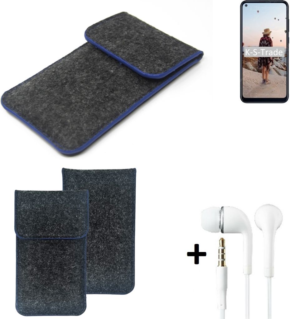 K-S-Trade Handy Schutz Hülle kompatibel mit Samsung Galaxy M11 Schutzhülle Handyhülle Filztasche Pouch Tasche Case Sleeve Filzhülle dunkelgrau,