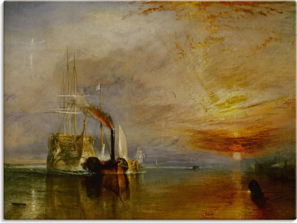 ARTland Leinwandbild Die Temeraire an ihrem Ankerplatz Größe: 80x60 cm