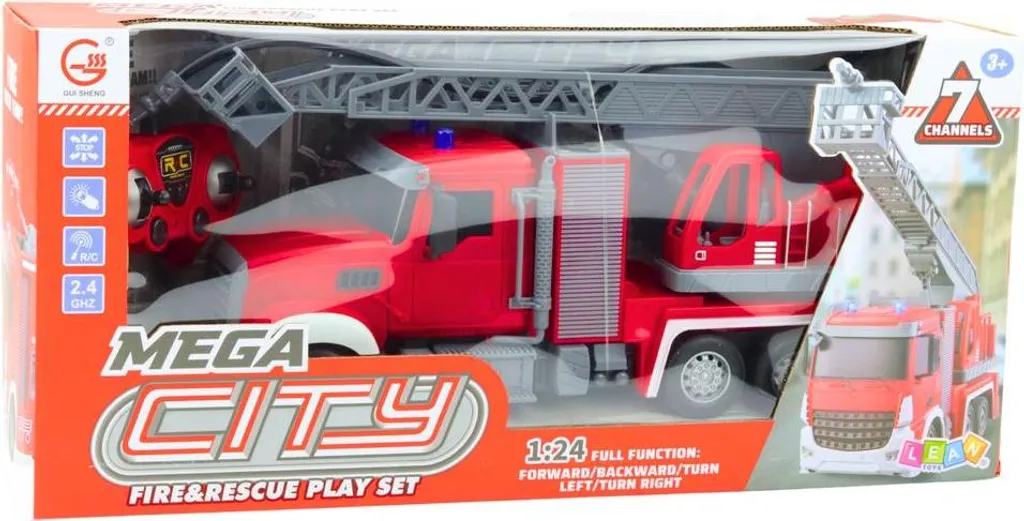 Camion de pompiers 1:24 à jet d'eau réel et flèche mobile multidirection - 4